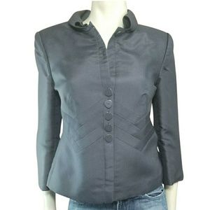 Armani Collezioni Silk Dress Button- up Jacket